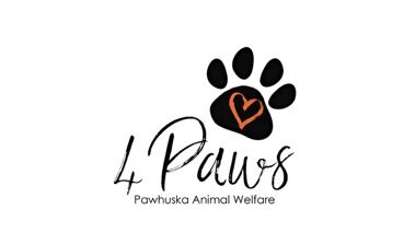 Logo for 4-PAWS Pawhuska Animal Welfare Society