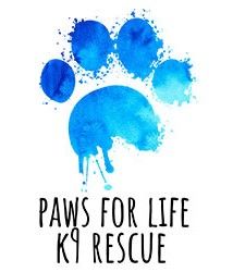 Logo for Paws For Life K9 Rescue